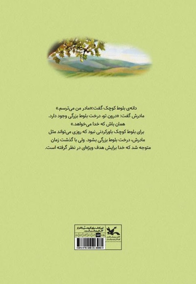 درخت بلوط بزرگی در دانه ی بلوط کوچک